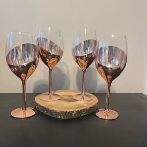 Rose Gold Large Wine Glass Set